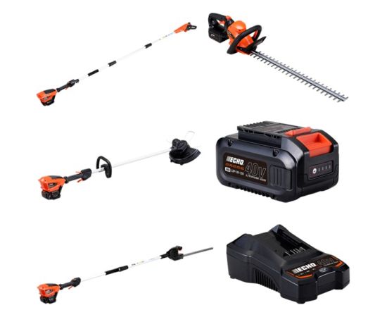 ECHO 40V komplekts – augsto zonu un dzīvžoga kopšana, Echo Zāles pļāvēji