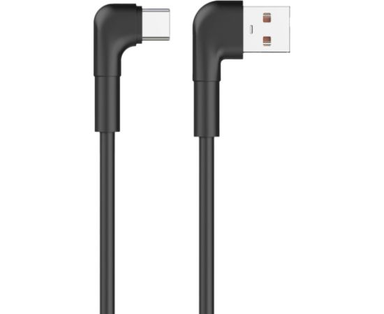 Maxlife MXUC-09 | leņķa kabelis | USB - USB-C | 1,0 m | 3A | melns Data USB kabeļi