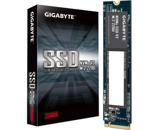 GigaByte NVMe SSD V2 256GB (PCIe 3.0 x4, NVMe 1.4, M.2 2280) Жесткие диски (SSD)