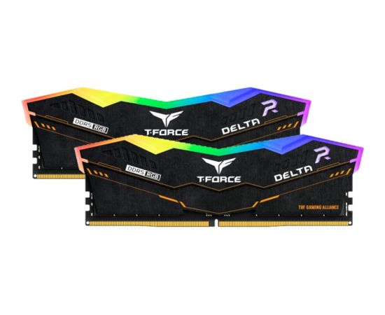 Team Group DDR5 32GB - 6000 - CL - 38 - Dual-Kit - DIMM - FF5D532G6000HC38ADC01, Delta TUF RGB, XMP, black RAM Operatīvā atmiņa