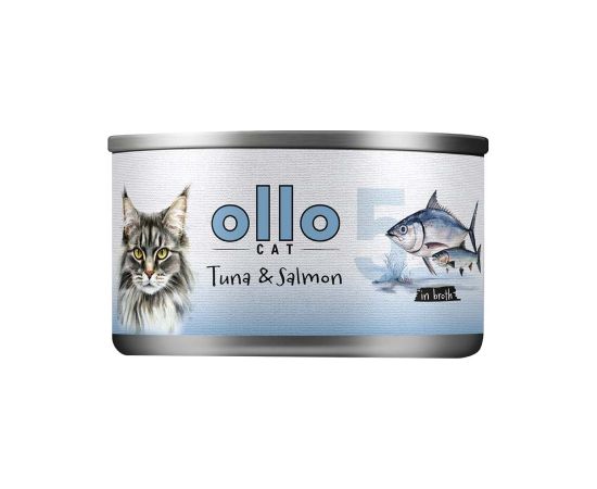 Ollo Tuna with Salmon in Broth Nr 5 70g Консервы кошек