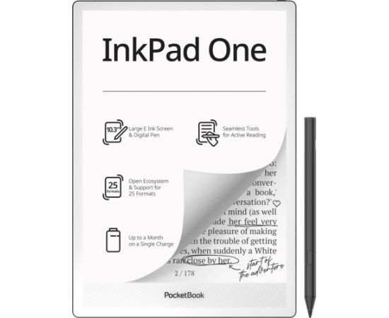 PocketBook InkPad One 1030 10.3" E-ink Mobius 32GB Wi-Fi E-reader – Matte Black Электронные книги