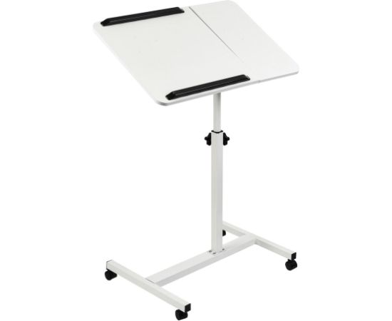 Maclean mobile desk/laptop stand, white, height adjustment 59-89cm, max. 30kg , MC-121 W Jaunumi -Dārzam