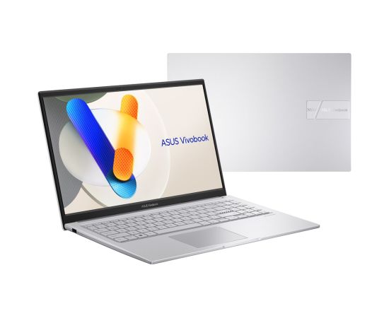 ASUS Vivobook 15 X1504VA-BQ4292 Core 5 120U 15.6"FHD IPS-level Panel 60Hz 250nits AG 16GB DDR5 SSD512 Intel Graphics WLAN+BT Cam 720p 42WHrs NoOS Cool Silver Portatīvie datori