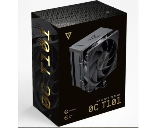 MODECOM Volcano 0C T101 Processor Air cooler 12 cm Black Procesoru dzesēšana