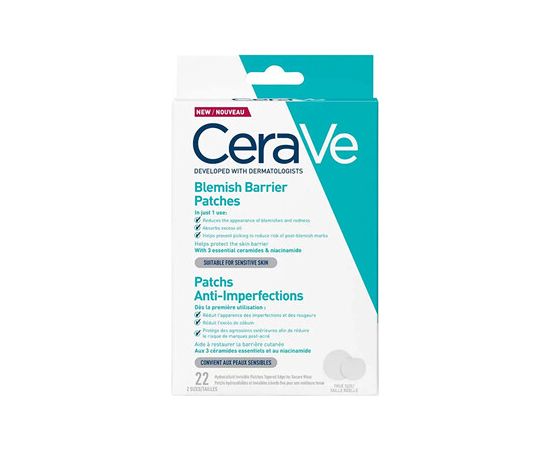 Cerave Blemish Barrier Patches ( 22 ks ) - Hydrokoloidní náplasti na nedokonalosti pleti Косметика для тела
