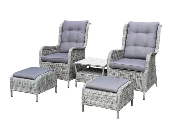 Besk Dārza komplekts, galds ar 2 atpūtas krēsliem Dārza mēbeļu komplekti