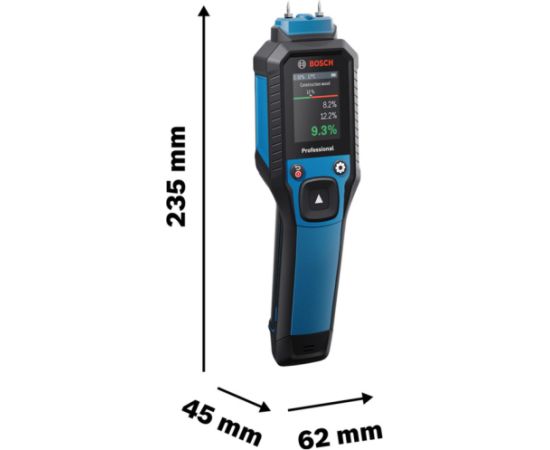 Bosch Powertools wood moisture meter GMP 2-15 Professional (blue/black, 2x batteries, bag) Jaunumi -Dārzam