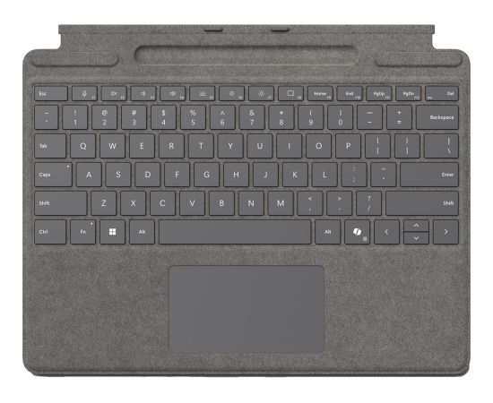 Microsoft Surface Pro Keyboard with Pen Storage (Platinum, DE Layout, for Surface Pro (11th Edition)/10 for Business/9/8) Klaviatūras