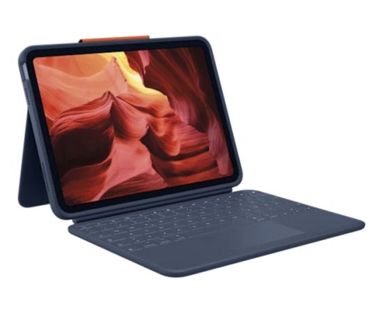 Logitech Rugged Combo 4 Touch (blue, DE layout, for iPad 10th Gen. & iPad A16) Klaviatūras