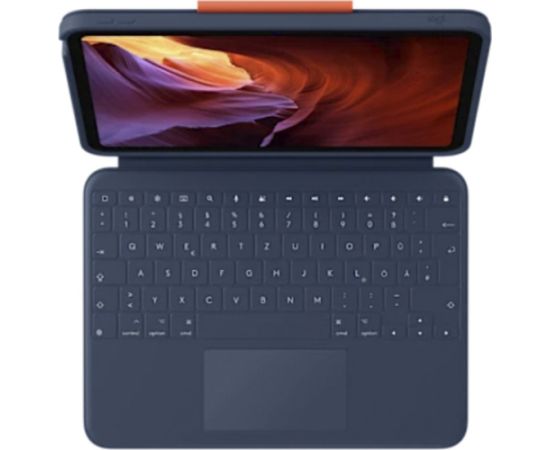 Logitech Rugged Combo 4 Touch (blue, DE layout, for iPad 10th Gen. & iPad A16) Klaviatūras