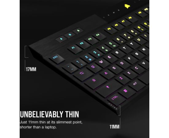 Corsair K100 AIR WIRELESS (black, DE layout, Cherry MX Ultra Low Profile Tactile) Клавиатуры