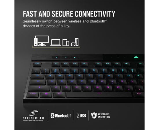 Corsair K100 AIR WIRELESS (black, DE layout, Cherry MX Ultra Low Profile Tactile) Клавиатуры
