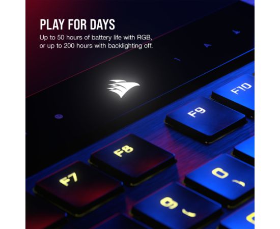 Corsair K100 AIR WIRELESS (black, DE layout, Cherry MX Ultra Low Profile Tactile) Клавиатуры