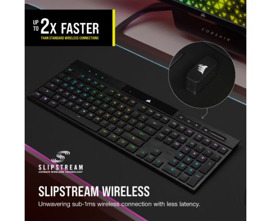 Corsair K100 AIR WIRELESS (black, DE layout, Cherry MX Ultra Low Profile Tactile) Клавиатуры