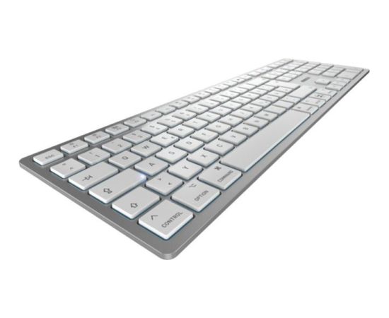 KW 9100 SLIM FOR MAC (silver/white, DE layout, Cherry SX scissor technology) Klaviatūras