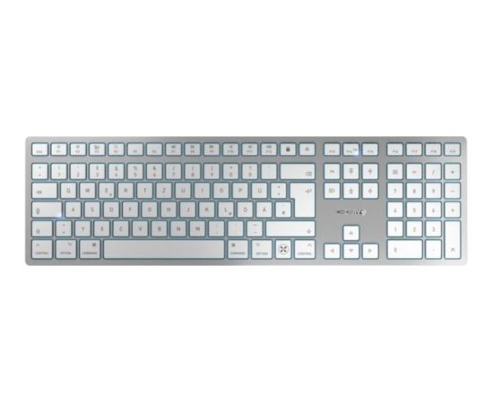 KW 9100 SLIM FOR MAC (silver/white, DE layout, Cherry SX scissor technology) Klaviatūras
