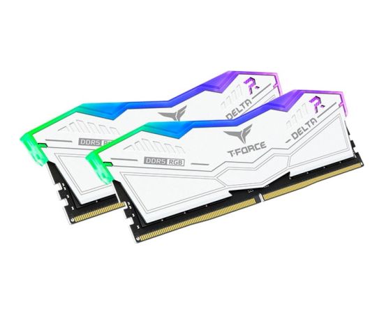 Team Group DDR5 32GB - 7200 - CL - 34 - Dual-Kit - DIMM - FF4D532G7200HC34ADC01, Delta RGB, XMP, white Оперативная память (RAM)