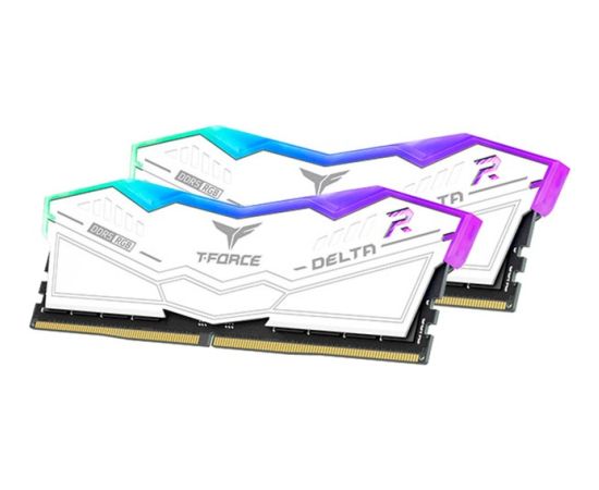 Team Group DDR5 32GB - 7200 - CL - 34 - Dual-Kit - DIMM - FF4D532G7200HC34ADC01, Delta RGB, XMP, white Оперативная память (RAM)
