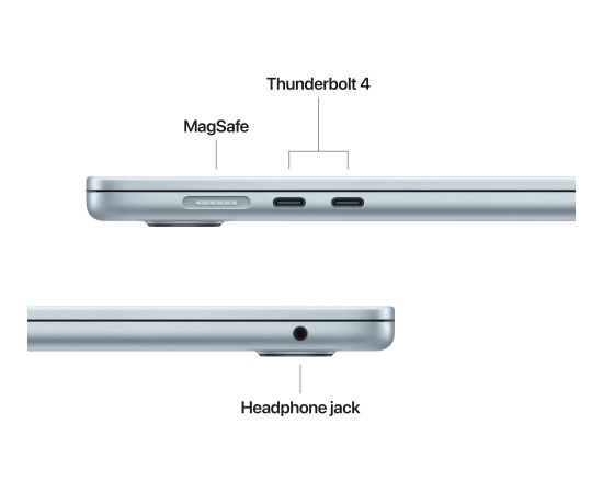 Apple MacBook Air (2025) 15” M4 10core CPU 10core GPU 16GB 256GB SSD - macOS Sequoia Sky Blue Eng + Rus Ноутбуки