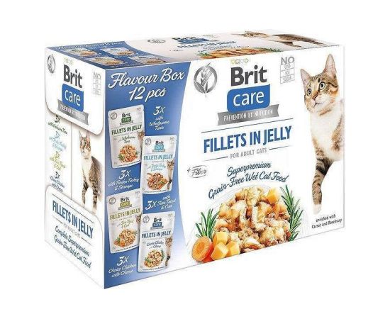 BRIT Care Fillets in Jelly Flavour Box- wet cat food - 12 x 85g Kaķu konservi