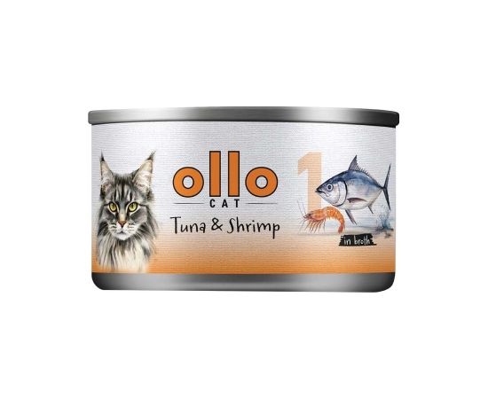 Ollo Tuna with Shrimp in Broth Nr 1 70g Консервы кошек