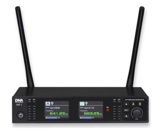 Dna Professional XMIC 2 - Podwójny zestaw bezprzewodowy 2x mikrofon doręczny + odbiornik, pasmo  UHF 518-542 MHz Mikrofoni
