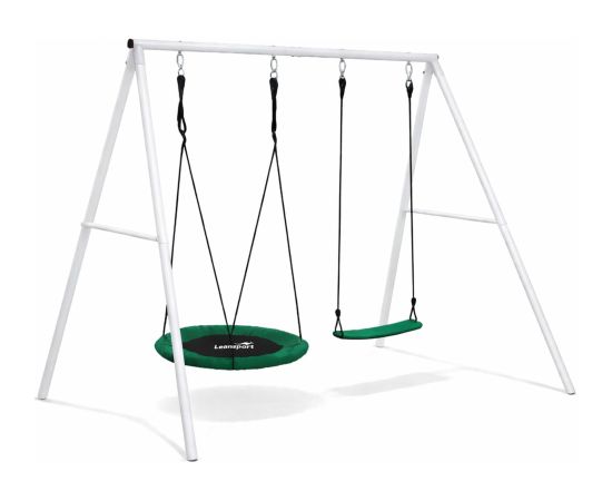 Lean Sport Garden Swing Stork's Nest Seat 2in1 Frame White 210x170 cm Jaunumi, Bērnu preces