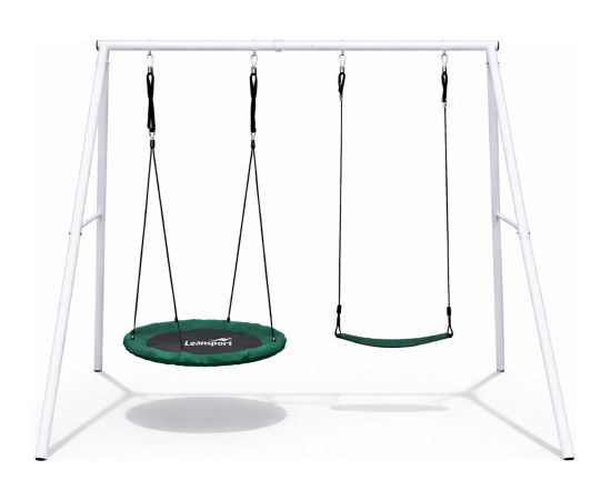 Lean Sport Garden Swing Stork's Nest Seat 2in1 Frame White 210x170 cm Jaunumi, Bērnu preces