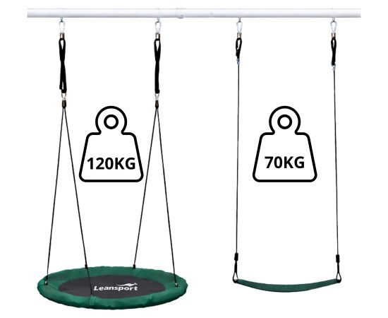 Lean Sport Garden Swing Stork's Nest Seat 2in1 Frame White 210x170 cm Jaunumi, Bērnu preces