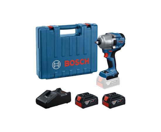 Triecienatslēga Bosch GDS 18V-780; 18 V; 2x5,0 Ah akum. + lādētājs Trieciena uzgriežņu pistoles ar akumulatoru