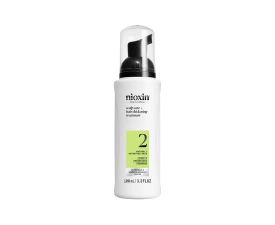 Nioxin System 2 Scalp & Hair Treatment - Bezoplachová péče pro pokožku nebarvených, mírně řídnoucích vlasů 100ml Matu kopšana