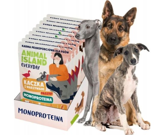 Animal Island ANIMAL ISLAND Monoproteina cielęcina/kaczka karma dla psa 9×300g Suņu barība