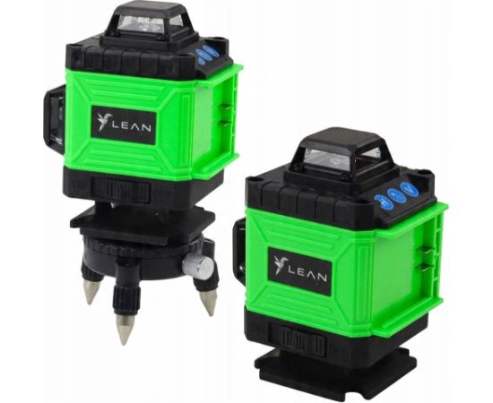 Lean Poziomica Laserowa Płaszczyznowa 4D 16 Linii Torba 2 Akumulatory Zielona Новинки Для дома и сада 