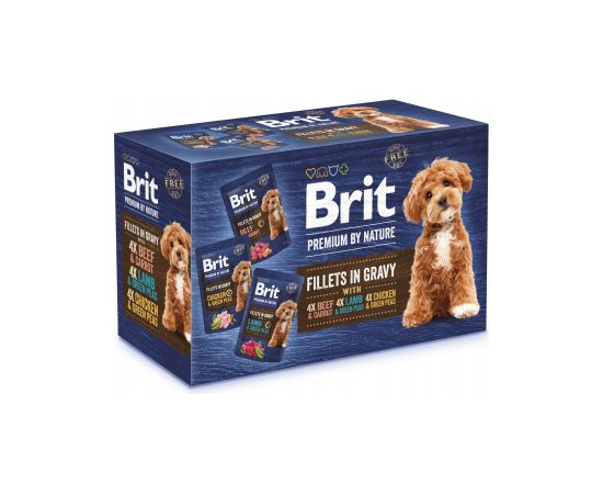 Brit BRIT Premium by Nature Dog Filets in Gravy multipack mokra karma dla psa 12x85g Suņu barība