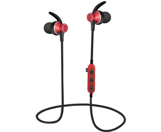 Platinet Premium Bluetooth Sport Headset & Handsfree Bezvadu Sporta Austiņas / MicroSD Karšu Lasītājs / A2DP / Sarkanas Austiņas