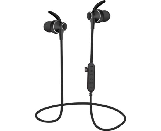 Platinet Premium Bluetooth Sport Headset & Handsfree Bezvadu Sporta Austiņas / MicroSD Karšu Lasītājs / A2DP / Melnas Austiņas