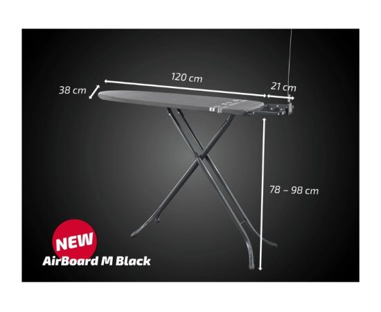 Leifheit Gludināmais dēlis Air Board M Black 120x38cm Veļas Gludināmie dēļi