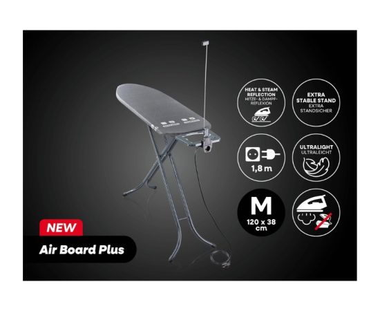 Leifheit Gludināmais dēlis Air Board M Black Plus 120x38cm Veļas Gludināmie dēļi