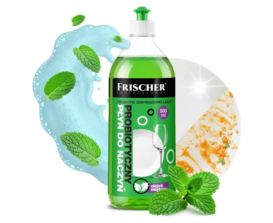 Frischer dishwashing liquid with peppermint oil, 500 ml Очистка и химические вещества