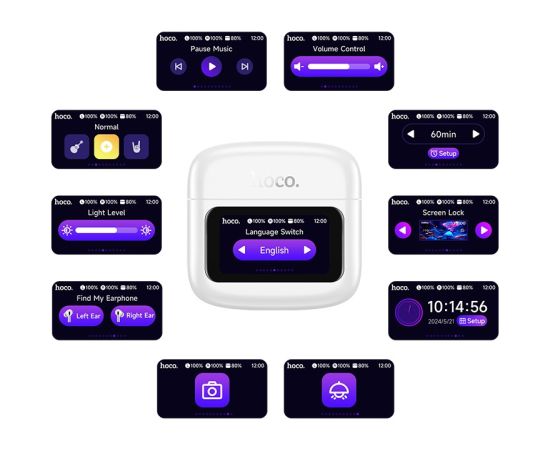 Wireless headphones Hoco EQ14 black Austiņas