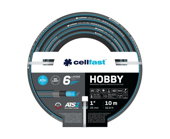 Laistīšanas šļūtene Cellfast HOBBY ATS2™; 1''; 10 m Laistīšanas šļūtene 