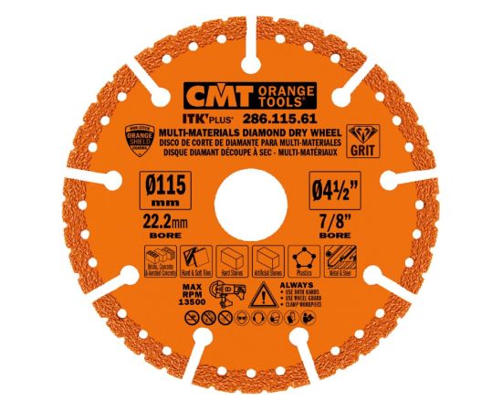 Griešanas disks Cmt 286.115.61; 115x22,23 mm Zāģripas