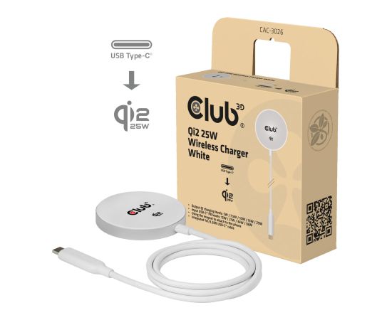 MOBILE CHARGER QI2 MAGSAFE/25W WH CAC-3026 CLUB3D Новинки смартфонов и телефонов