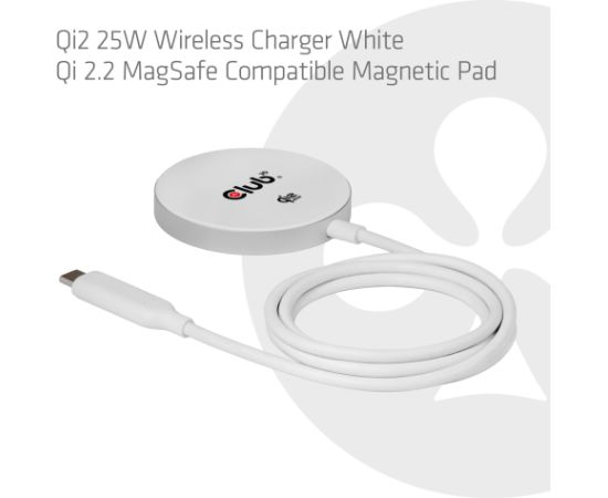 MOBILE CHARGER QI2 MAGSAFE/25W WH CAC-3026 CLUB3D Новинки смартфонов и телефонов
