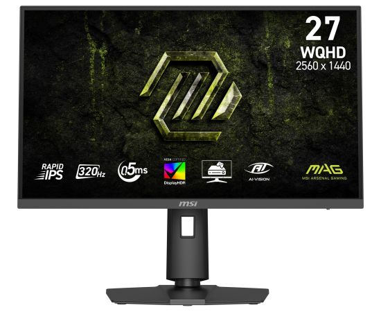 LCD Monitor MSI 27 " 2560 x 1440 pixels Wide Quad HD Native aspect ratio 16:9 LCD Flat MAG274QPFX32 LED / LCD мониторы