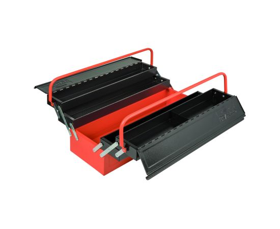 Bahco Metal tool box with 5 comparements orange/black Jaunumi -Dārzam