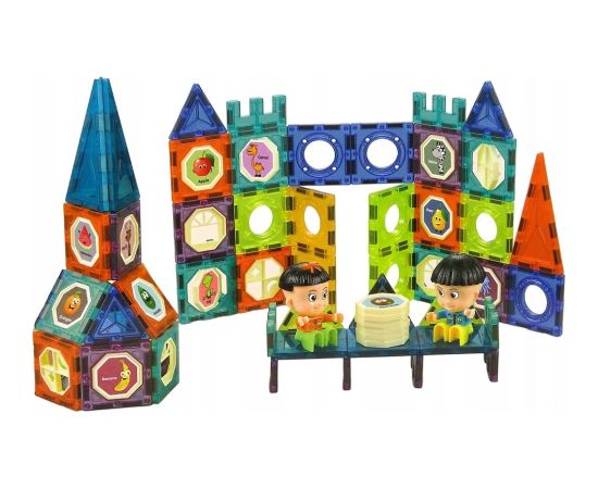LeanToys Klocki Magnetyczne Budowle 3D Zamek Diabelski Młyn 98 Elementów Konstruktori 