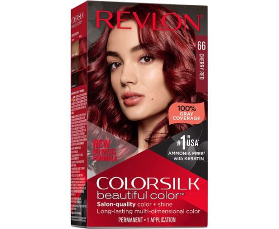 Revlon, Colorsilk, Permanent Hair Dye, 66 Cherry Red, 130 ml Matu kopšana