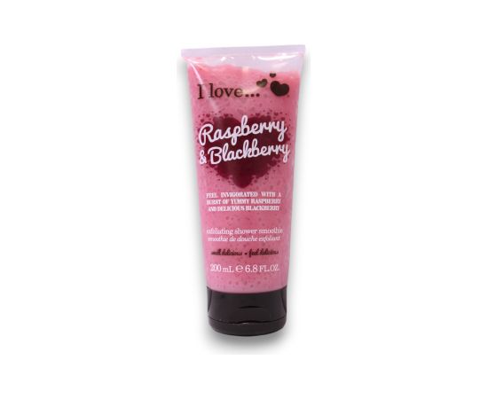 I Love, Raspberry & Blackberry, Exfoliating, Shower Gel, 200 ml Dušas želejas ķermenim
